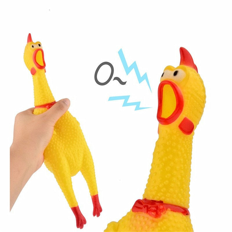 Pets Dog Toys Screaming Chicken Puppy Molar Chew Safety Funny Rubber Venting Squeeze Squeaky Sound Toys Dog Accessories