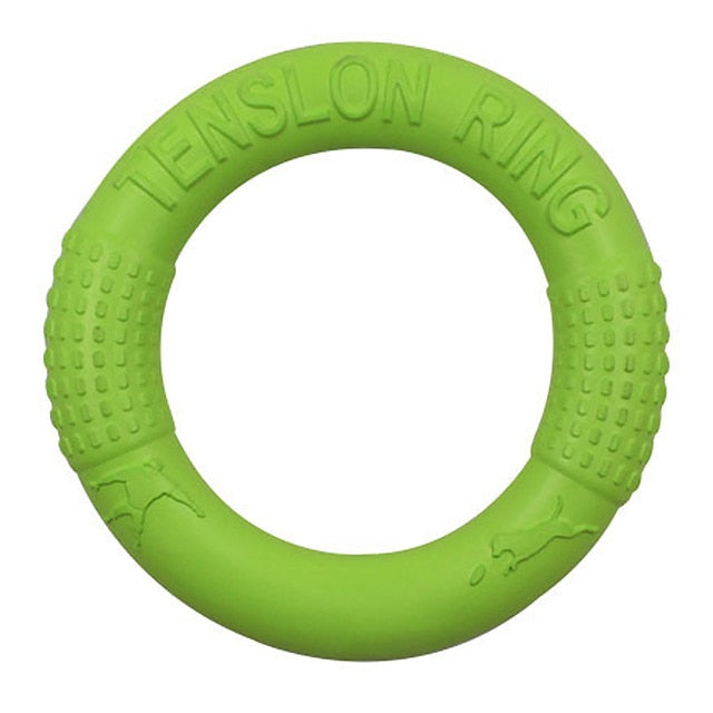 Behogar Floatable Biting Resistance Pet Dog Puppy Flying Ring Training Fetch Interactive Toy for Garden Pool Outdoor Activities