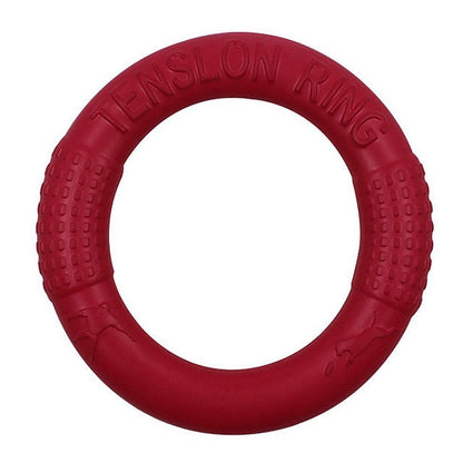 Behogar Floatable Biting Resistance Pet Dog Puppy Flying Ring Training Fetch Interactive Toy for Garden Pool Outdoor Activities