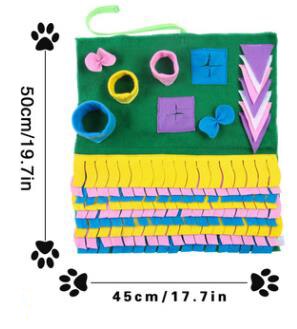 Pet Dog Sniffing Mat Pets Interactive Play Toys  Find Food Training Blanket Dogs Feeding Pad Nosework Puzzle For Relieve Stress
