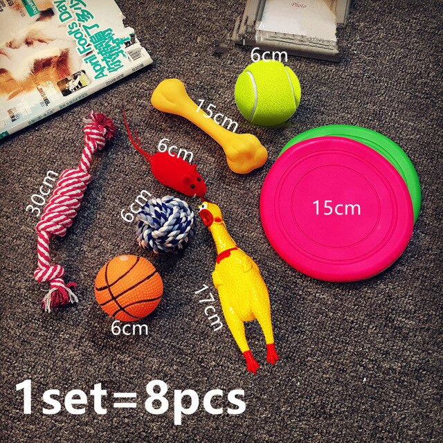 Puppy Dog Pet Chew Toys Gift Set Pet Rope Toys Durable Cotton Clean Teeth for Small To Medium Dogs Toy Cats Pet Supplies