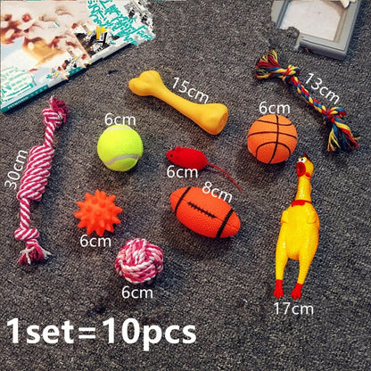 Puppy Dog Pet Chew Toys Gift Set Pet Rope Toys Durable Cotton Clean Teeth for Small To Medium Dogs Toy Cats Pet Supplies