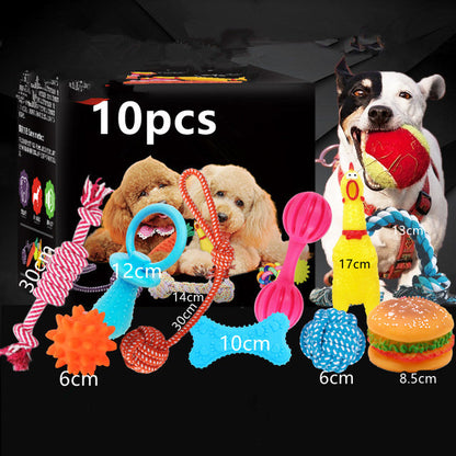 Puppy Dog Pet Chew Toys Gift Set Pet Rope Toys Durable Cotton Clean Teeth for Small To Medium Dogs Toy Cats Pet Supplies