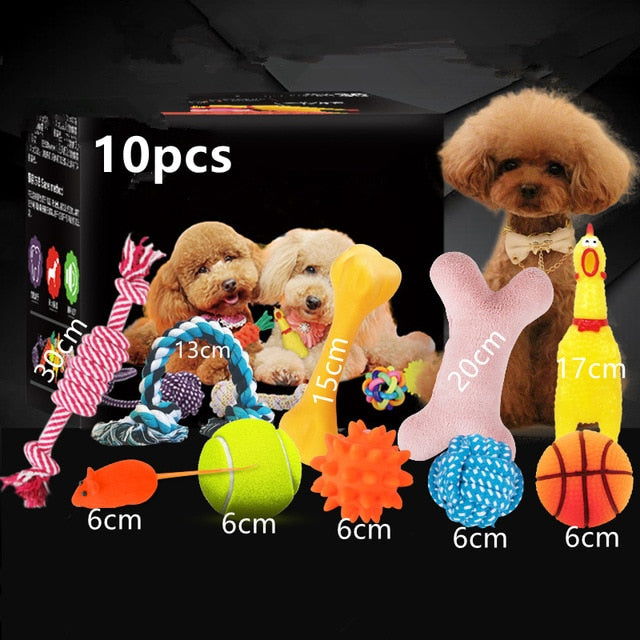 Puppy Dog Pet Chew Toys Gift Set Pet Rope Toys Durable Cotton Clean Teeth for Small To Medium Dogs Toy Cats Pet Supplies