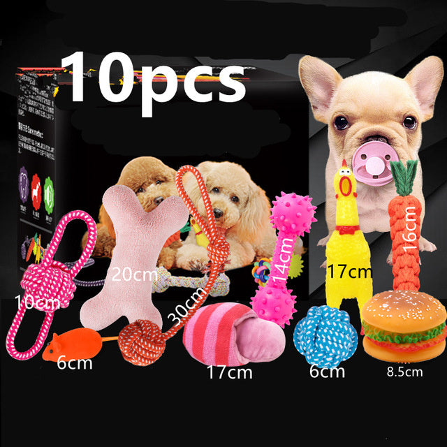 Puppy Dog Pet Chew Toys Gift Set Pet Rope Toys Durable Cotton Clean Teeth for Small To Medium Dogs Toy Cats Pet Supplies