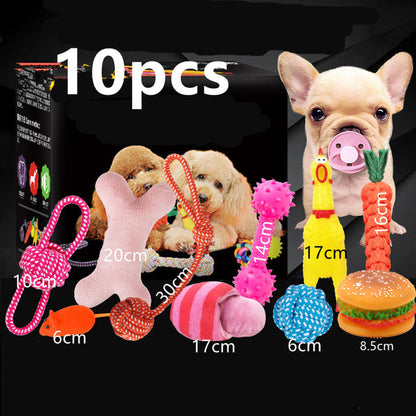 Puppy Dog Pet Chew Toys Gift Set Pet Rope Toys Durable Cotton Clean Teeth for Small To Medium Dogs Toy Cats Pet Supplies