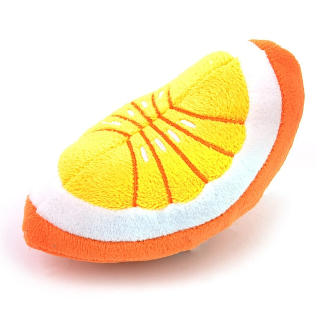 1pc Plush Squeaky Bone Dog Toys Bite-Resistant Clean Dog Chew Puppy Training Toy Soft Banana Carrot And Vegetable Pet Supplies