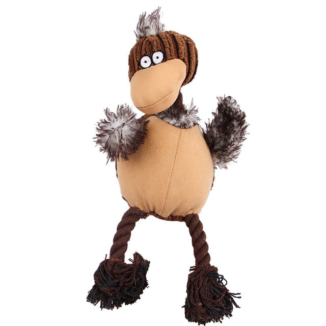 Squeaky Fun Dogs Animal Shape Toys Gift Set Large Non Stuffed Rabbit Honking Squirrel for Dogs Chew Squeaker Dog Red Bird Toys