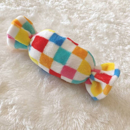 020-1 Fleece Chew Play Toys Pet Squeaky Puppy Chew Squeaker Quack Sound Doll Toy Creative Simulation Donut Pet Supplies Dog Toys