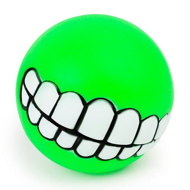 Pet Dog Ball Teeth Funny Trick Toy Silicone Toy Chew Squeaker Squeaky Sound Dogs Pet Play Toy