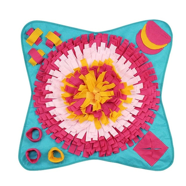 Pet Dog Sniffing Mat Dog Puzzle Toy Pet Snack Feeding Mat Boring Interactive Game Training Blanket Snuffle Feeding Training Mat
