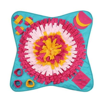 Pet Dog Sniffing Mat Dog Puzzle Toy Pet Snack Feeding Mat Boring Interactive Game Training Blanket Snuffle Feeding Training Mat