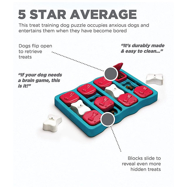 1PC Dog Brick Tap Flip Treat Toy Pet Dog Puppy High IQ Development Training Interactive Game Toy Educational Food Feeder Toys