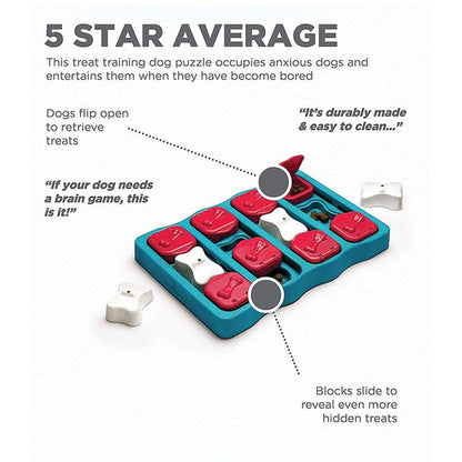 1PC Dog Brick Tap Flip Treat Toy Pet Dog Puppy High IQ Development Training Interactive Game Toy Educational Food Feeder Toys