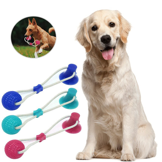 Multifunction Pet Molar Bite Dog Toys Rubber Chew Ball Cleaning Teeth Safe Elasticity Soft Puppy Suction Cup Biting Dog Toy#3