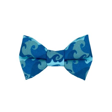 Waves Dog Collar Bow Tie