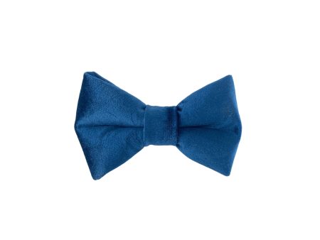 Deep Turqoise Velvet Dog Collar Bow Tie
