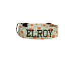Pumpkin Gingham Personalized Dog Collar