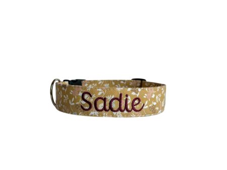 Petite Fall Floral Personalized Dog Collar
