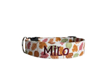 Leaves Personalized Dog Collar