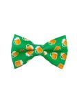 St. Patricks Day Green Beer Dog Collar Bow Tie